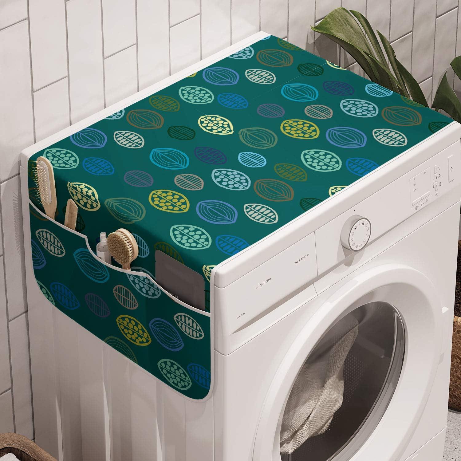 imageAmbesonne Roses Microwave Oven Cover Flowers Petals and Buds on Plain Backdrop Valentines Day Themed Print Water Resistant Organizer with Pockets for Kitchen 36 x 12 Vermilion Emerald WhiteDark Teal Multicolour