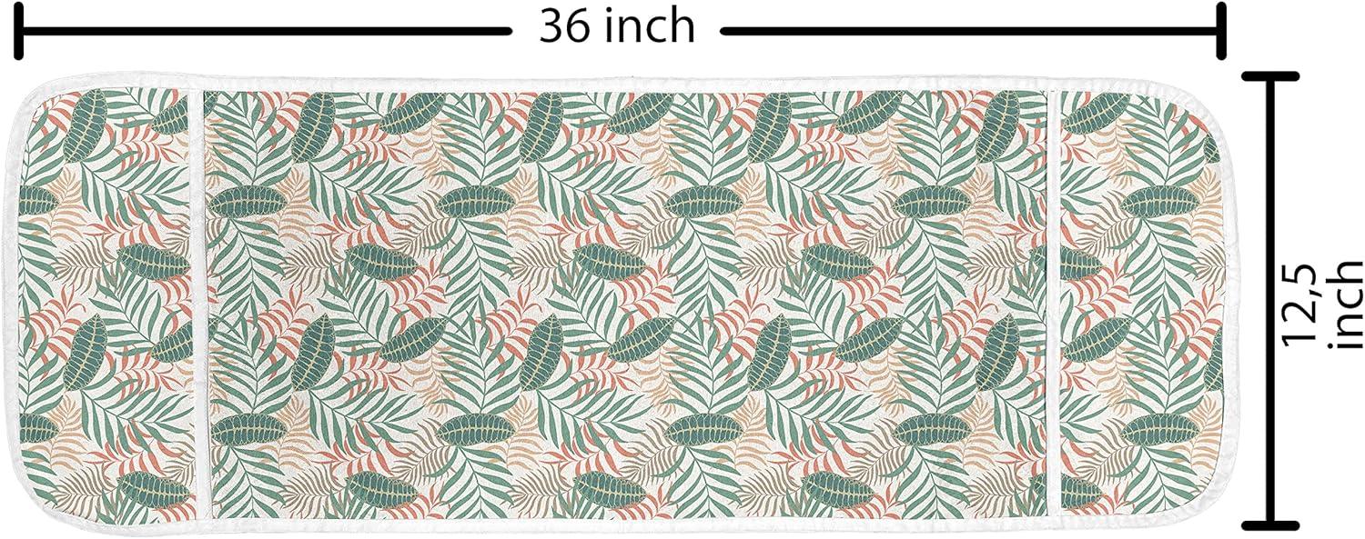 imageAmbesonne Roses Microwave Oven Cover Flowers Petals and Buds on Plain Backdrop Valentines Day Themed Print Water Resistant Organizer with Pockets for Kitchen 36 x 12 Vermilion Emerald WhiteLaurel Green Salmon