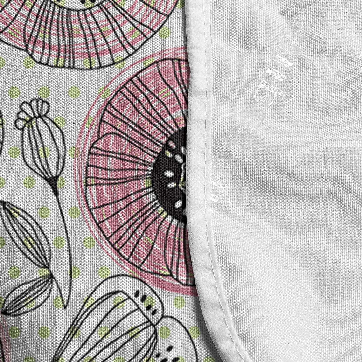 imageAmbesonne Roses Microwave Oven Cover Flowers Petals and Buds on Plain Backdrop Valentines Day Themed Print Water Resistant Organizer with Pockets for Kitchen 36 x 12 Vermilion Emerald WhitePale Green Pastel Pink