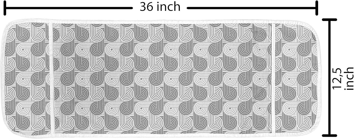 imageAmbesonne Roses Microwave Oven Cover Flowers Petals and Buds on Plain Backdrop Valentines Day Themed Print Water Resistant Organizer with Pockets for Kitchen 36 x 12 Vermilion Emerald WhitePale Taupe Grey
