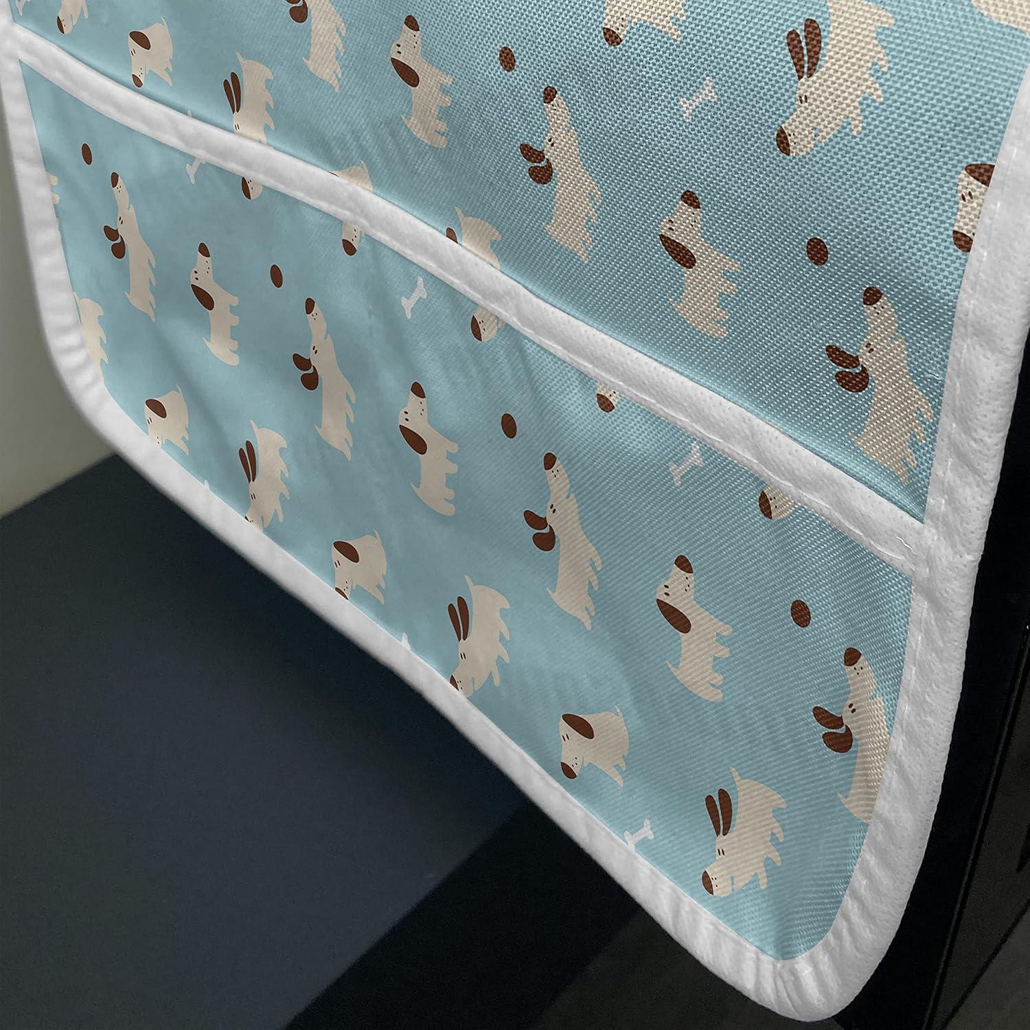 imageAmbesonne Roses Microwave Oven Cover Flowers Petals and Buds on Plain Backdrop Valentines Day Themed Print Water Resistant Organizer with Pockets for Kitchen 36 x 12 Vermilion Emerald WhitePale Blue Redwood