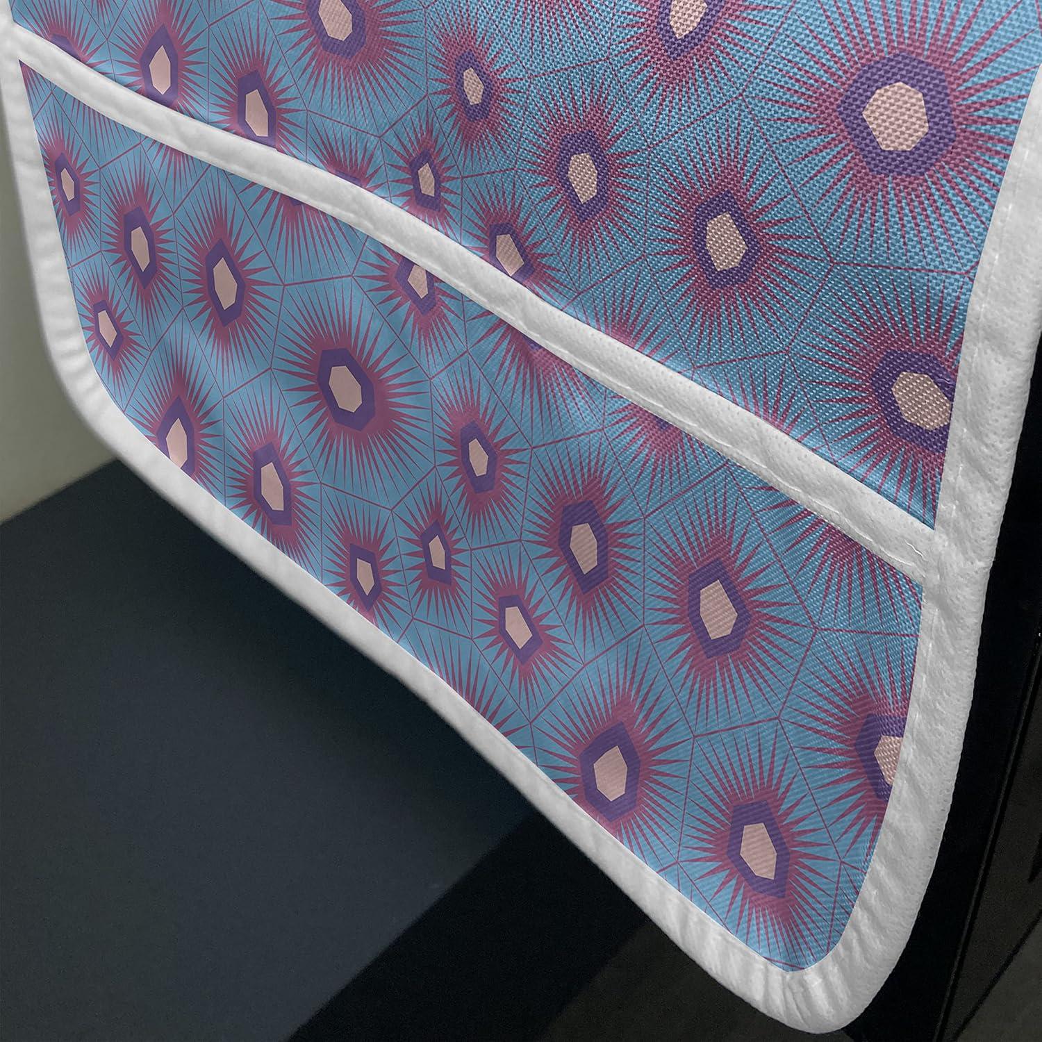 imageAmbesonne Roses Microwave Oven Cover Flowers Petals and Buds on Plain Backdrop Valentines Day Themed Print Water Resistant Organizer with Pockets for Kitchen 36 x 12 Vermilion Emerald WhiteSky Blue Fuchsia