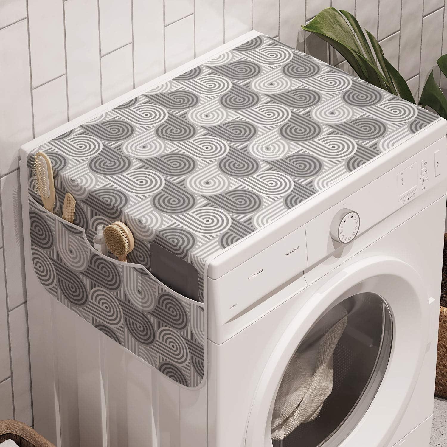 imageAmbesonne Roses Microwave Oven Cover Flowers Petals and Buds on Plain Backdrop Valentines Day Themed Print Water Resistant Organizer with Pockets for Kitchen 36 x 12 Vermilion Emerald WhitePale Taupe Grey