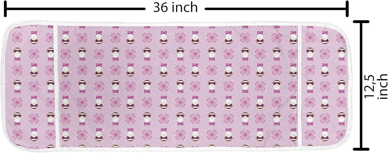 imageAmbesonne Roses Microwave Oven Cover Flowers Petals and Buds on Plain Backdrop Valentines Day Themed Print Water Resistant Organizer with Pockets for Kitchen 36 x 12 Vermilion Emerald WhitePale Pink Fuchsia