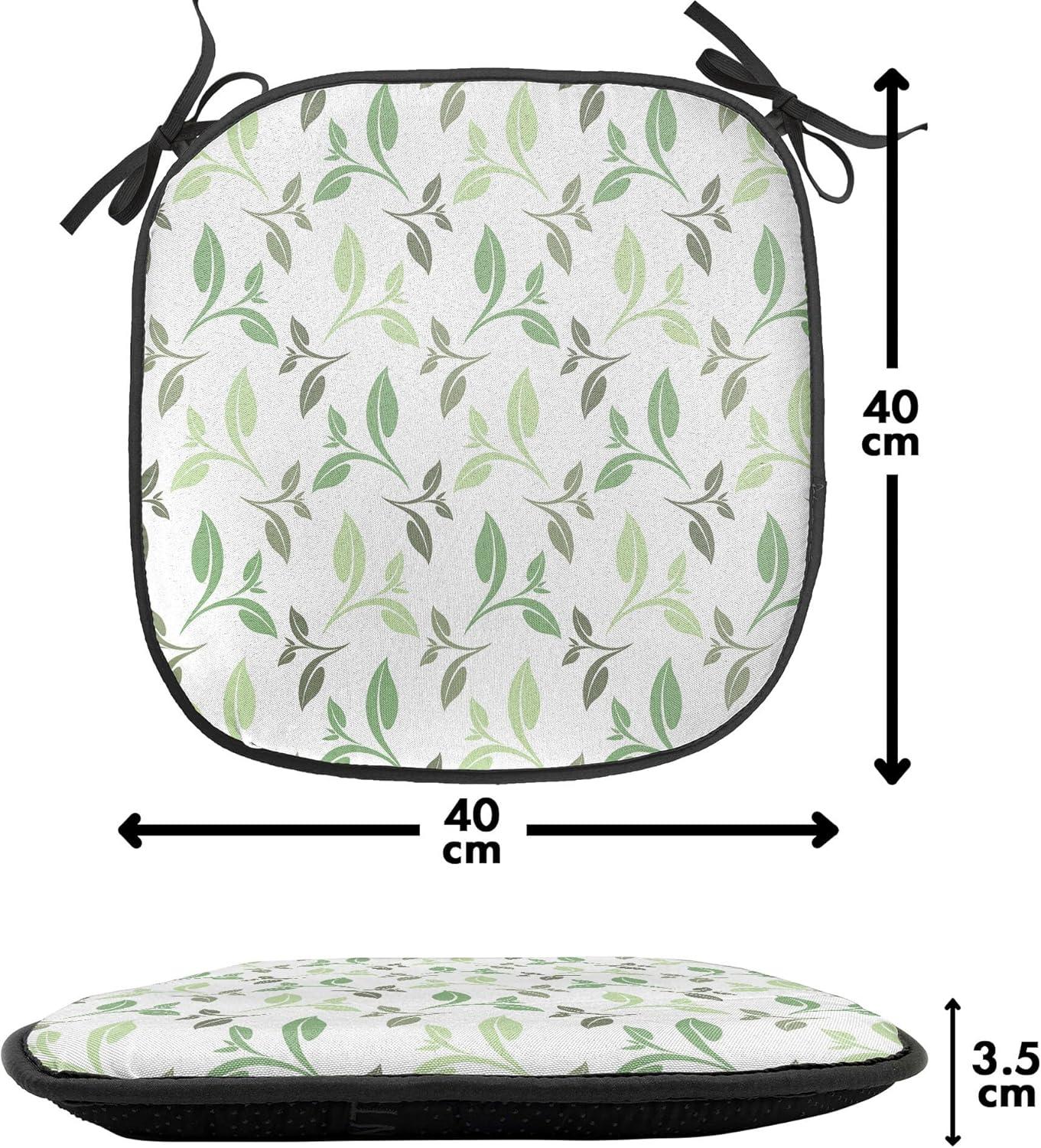 imageAmbesonne Teal Chair Seating Cushion Set of 6 Crystal Hearts and Gemstone Valentines Day Celebrating Romantic Print AntiSlip Seat Padding for Kitchen amp Patio 16x16 Red Fuchsia TealGreen Army Green