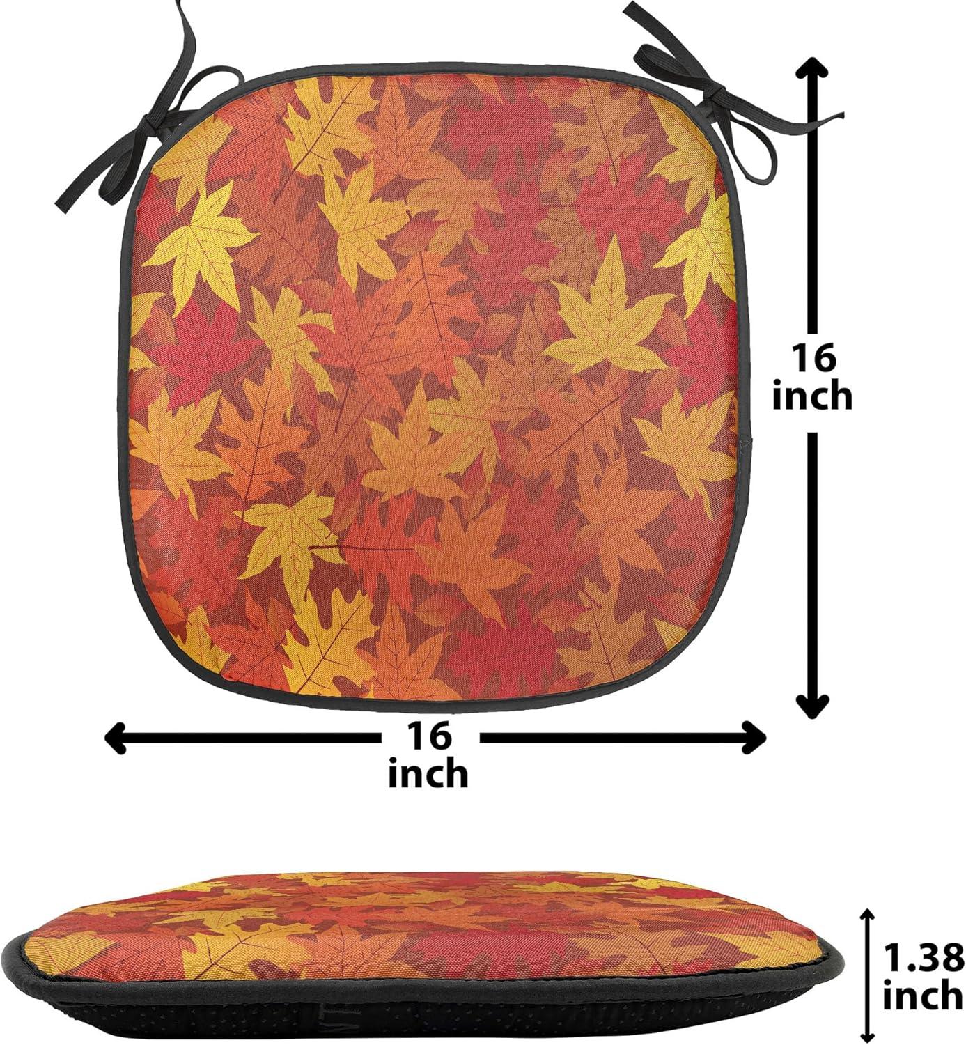 imageAmbesonne Teal Chair Seating Cushion Set of 6 Crystal Hearts and Gemstone Valentines Day Celebrating Romantic Print AntiSlip Seat Padding for Kitchen amp Patio 16x16 Red Fuchsia TealBurnt Orange