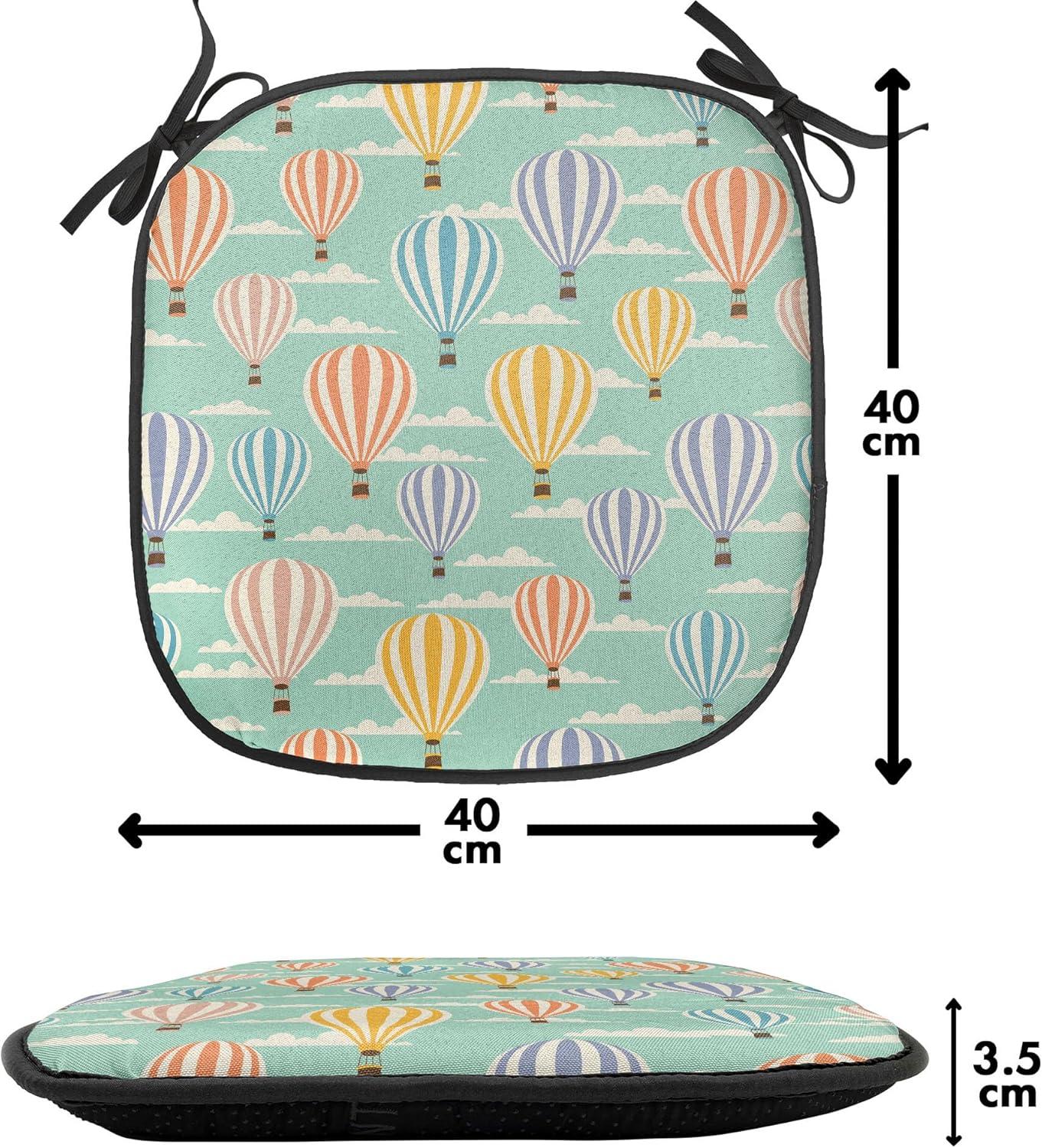 imageAmbesonne Teal Chair Seating Cushion Set of 6 Crystal Hearts and Gemstone Valentines Day Celebrating Romantic Print AntiSlip Seat Padding for Kitchen amp Patio 16x16 Red Fuchsia TealBlue Orange Purple