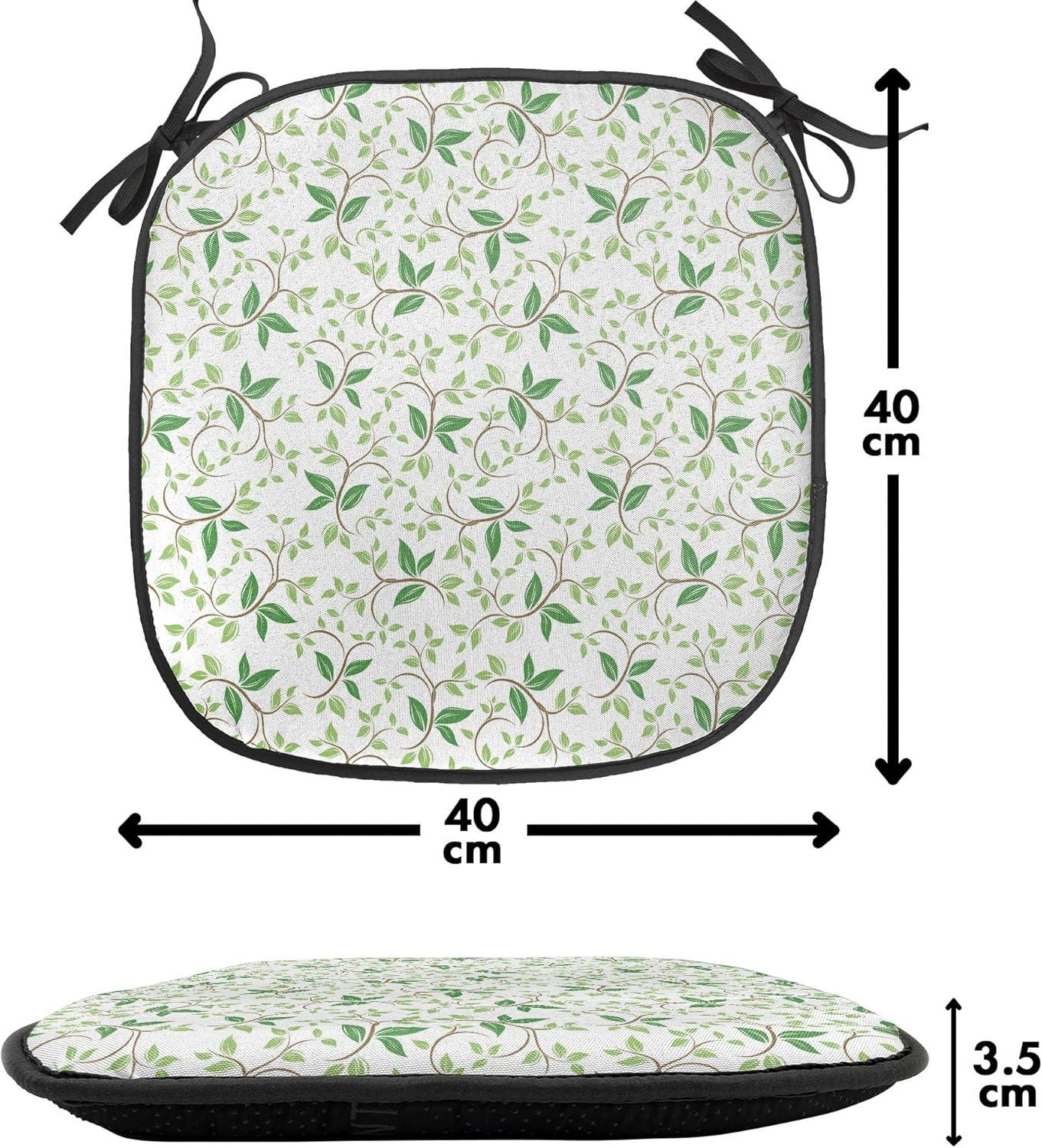 imageAmbesonne Teal Chair Seating Cushion Set of 6 Crystal Hearts and Gemstone Valentines Day Celebrating Romantic Print AntiSlip Seat Padding for Kitchen amp Patio 16x16 Red Fuchsia TealGreen Brown