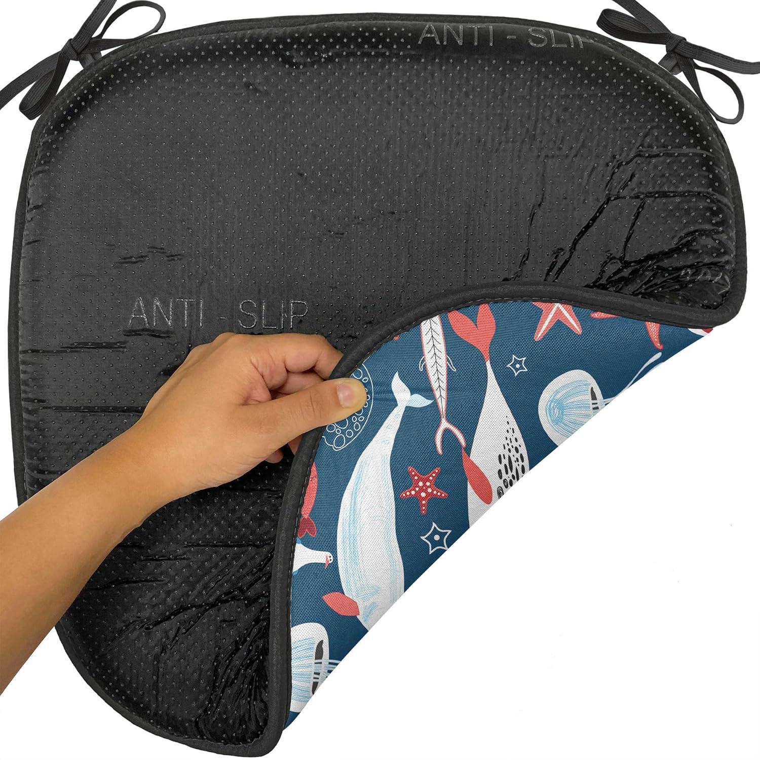imageAmbesonne Valentines Chair Seating Cushion Set of 2 Arrows of Cupid Mythological Concepts Hearts with Love and Adoration Themes AntiSlip Seat Padding for Kitchen amp Patio 16x16 Black Red WhiteRoyal Blue Pale Blue