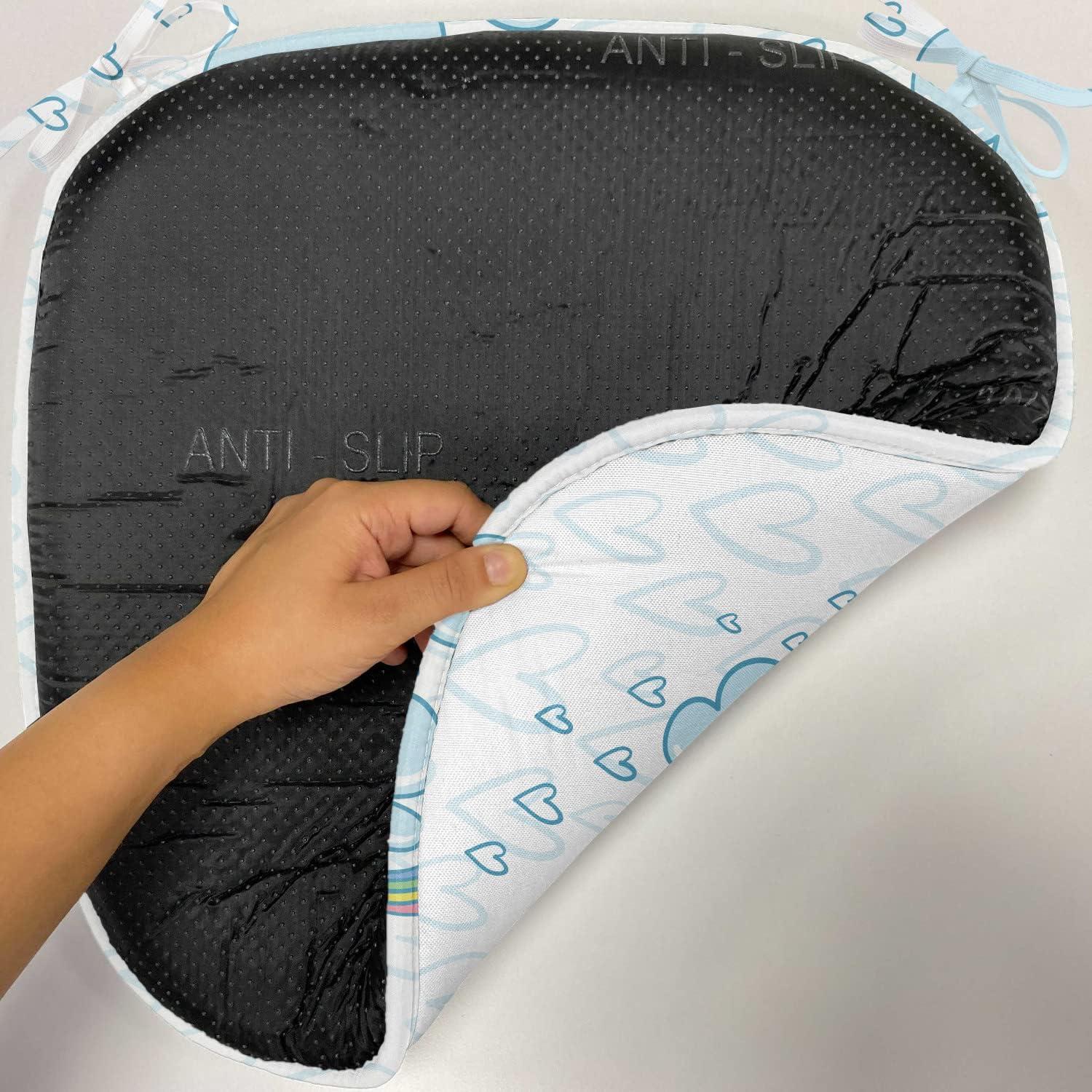imageAmbesonne Valentines Chair Seating Cushion Set of 2 Arrows of Cupid Mythological Concepts Hearts with Love and Adoration Themes AntiSlip Seat Padding for Kitchen amp Patio 16x16 Black Red WhitePale Blue Multicolor