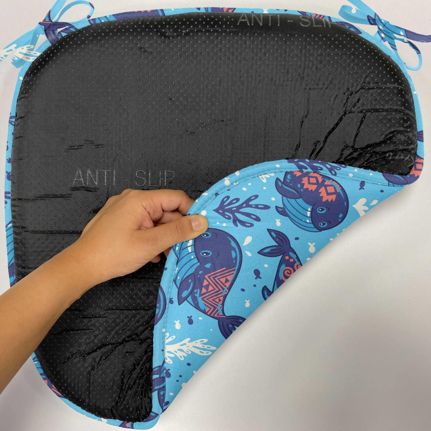 imageAmbesonne Valentines Chair Seating Cushion Set of 2 Arrows of Cupid Mythological Concepts Hearts with Love and Adoration Themes AntiSlip Seat Padding for Kitchen amp Patio 16x16 Black Red WhiteBlue White Orange