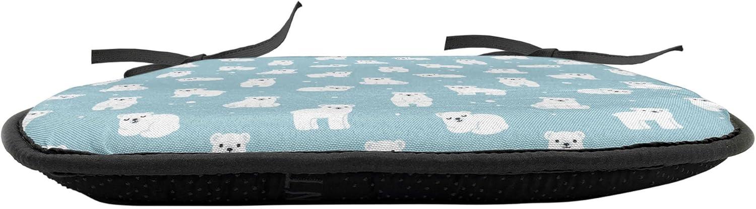 imageAmbesonne Valentines Chair Seating Cushion Set of 2 Arrows of Cupid Mythological Concepts Hearts with Love and Adoration Themes AntiSlip Seat Padding for Kitchen amp Patio 16x16 Black Red WhitePale Blue White Black