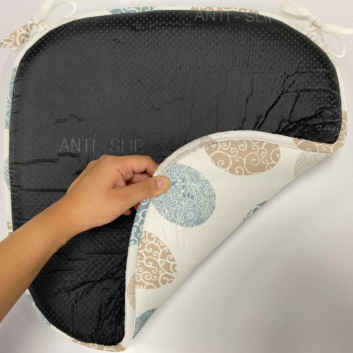 imageAmbesonne Valentines Chair Seating Cushion Set of 2 Arrows of Cupid Mythological Concepts Hearts with Love and Adoration Themes AntiSlip Seat Padding for Kitchen amp Patio 16x16 Black Red WhitePale Yellow Slate Blue