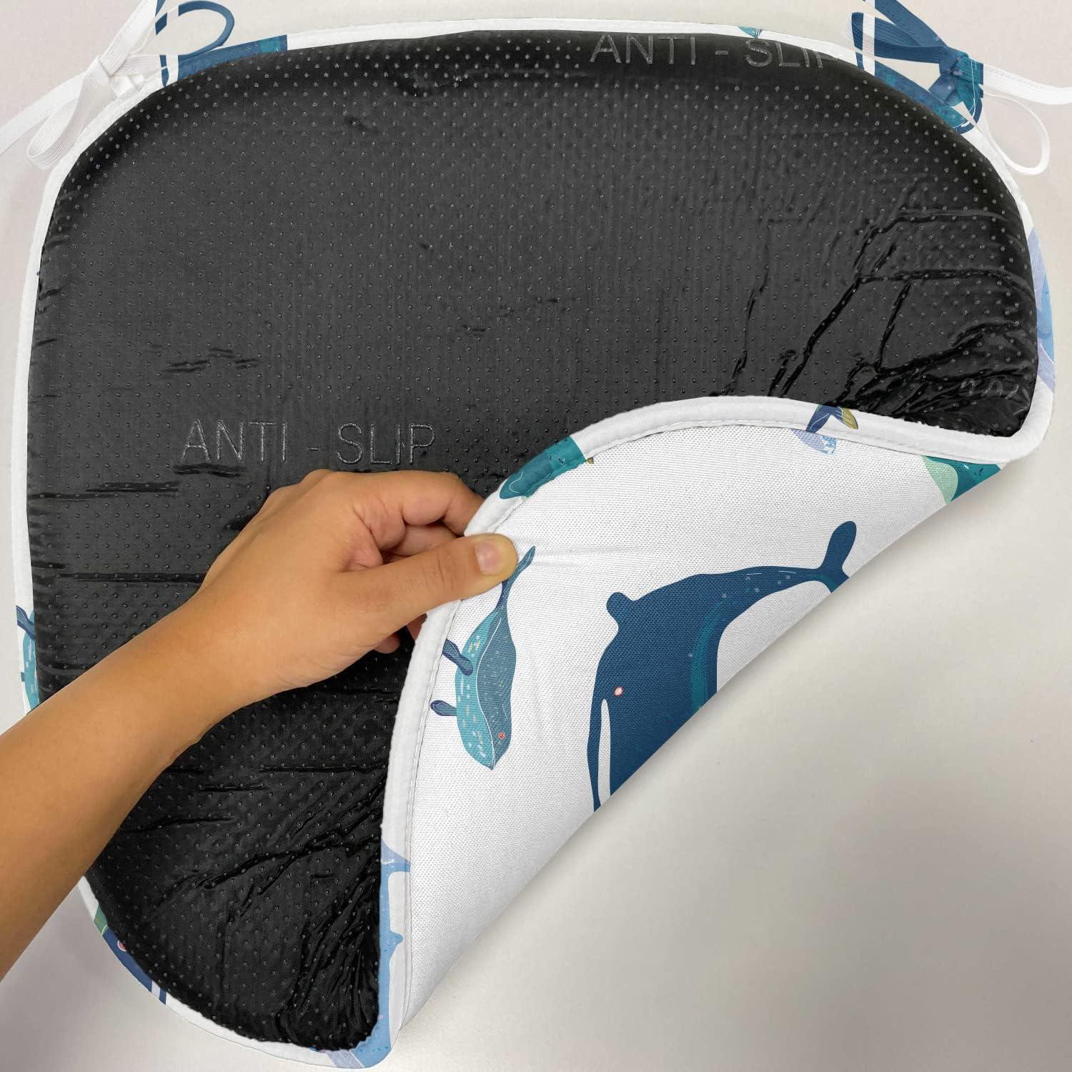 imageAmbesonne Valentines Chair Seating Cushion Set of 2 Arrows of Cupid Mythological Concepts Hearts with Love and Adoration Themes AntiSlip Seat Padding for Kitchen amp Patio 16x16 Black Red WhiteTeal Dark Blue White