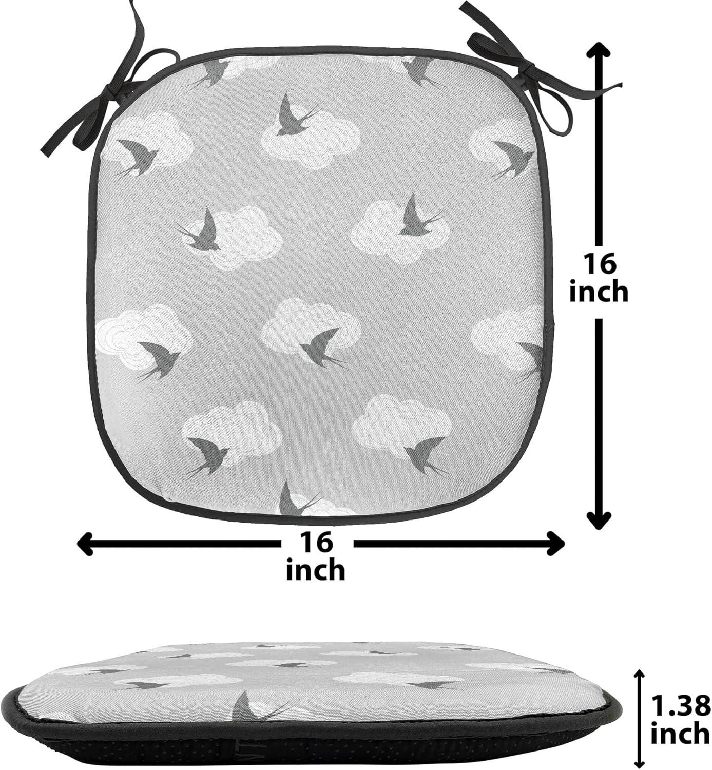 imageAmbesonne Valentines Chair Seating Cushion Set of 2 Arrows of Cupid Mythological Concepts Hearts with Love and Adoration Themes AntiSlip Seat Padding for Kitchen amp Patio 16x16 Black Red WhiteGrey Pale Grey White