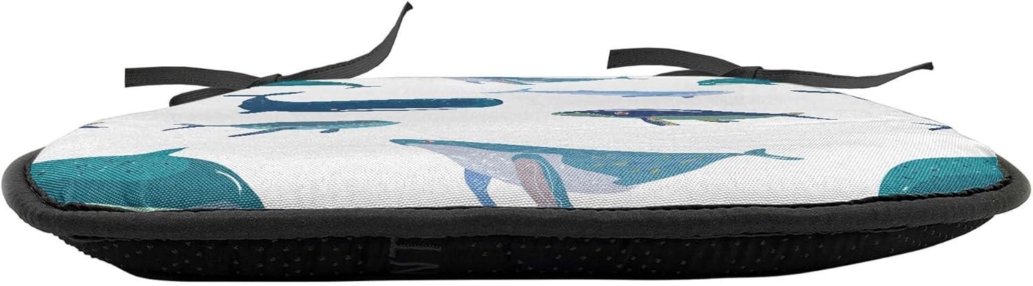 imageAmbesonne Valentines Chair Seating Cushion Set of 2 Arrows of Cupid Mythological Concepts Hearts with Love and Adoration Themes AntiSlip Seat Padding for Kitchen amp Patio 16x16 Black Red WhiteTeal Dark Blue White