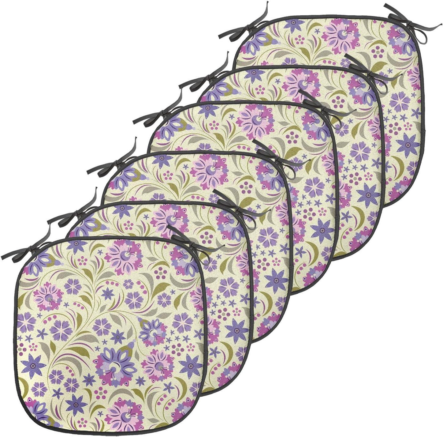 imageAmbesonne Valentines Chair Seating Cushion Set of 2 Arrows of Cupid Mythological Concepts Hearts with Love and Adoration Themes AntiSlip Seat Padding for Kitchen amp Patio 16x16 Black Red WhitePale Green Lavender