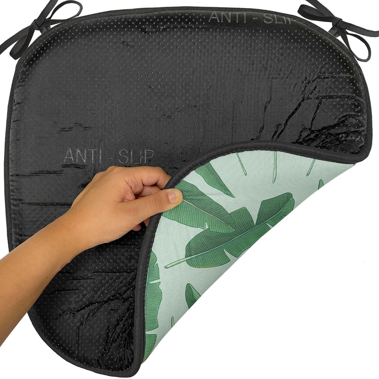 imageAmbesonne Valentines Chair Seating Cushion Set of 2 Arrows of Cupid Mythological Concepts Hearts with Love and Adoration Themes AntiSlip Seat Padding for Kitchen amp Patio 16x16 Black Red WhiteForest Green