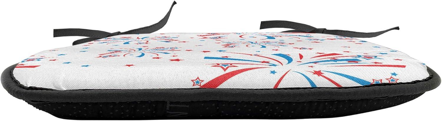 imageAmbesonne Valentines Chair Seating Cushion Set of 2 Arrows of Cupid Mythological Concepts Hearts with Love and Adoration Themes AntiSlip Seat Padding for Kitchen amp Patio 16x16 Black Red WhiteRed White Blue