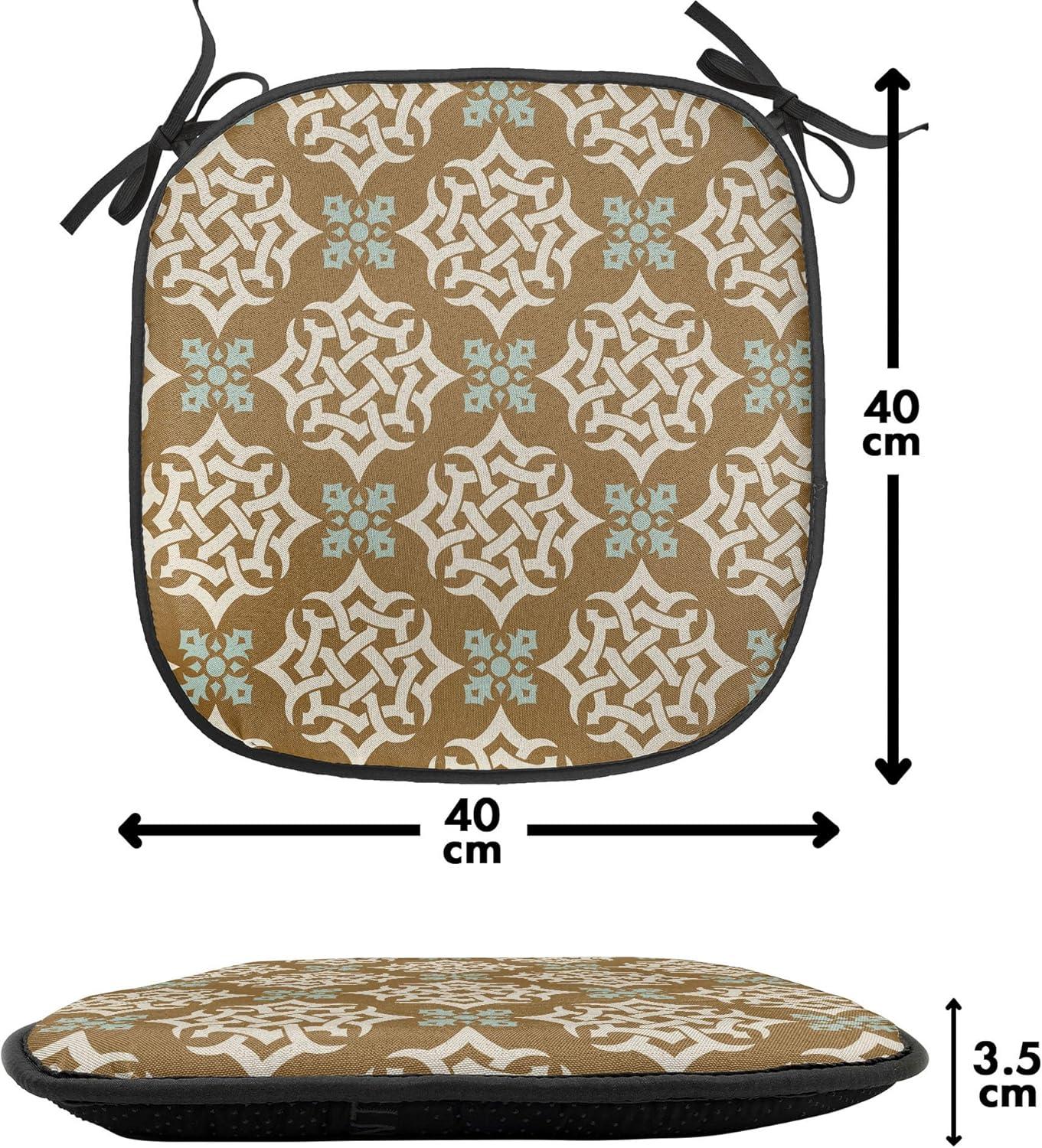 imageAmbesonne Valentines Chair Seating Cushion Set of 2 Arrows of Cupid Mythological Concepts Hearts with Love and Adoration Themes AntiSlip Seat Padding for Kitchen amp Patio 16x16 Black Red WhitePale Brown Pale Blue