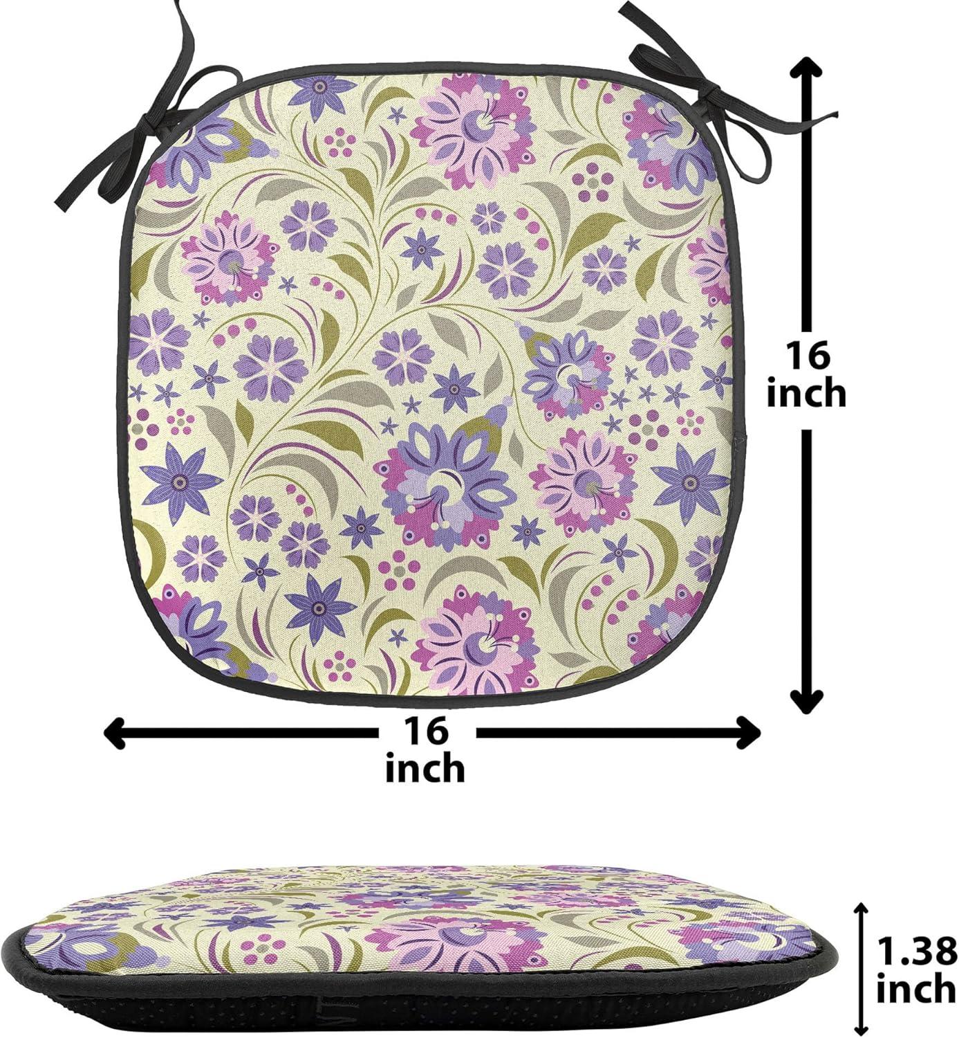imageAmbesonne Valentines Chair Seating Cushion Set of 2 Arrows of Cupid Mythological Concepts Hearts with Love and Adoration Themes AntiSlip Seat Padding for Kitchen amp Patio 16x16 Black Red WhitePale Green Lavender