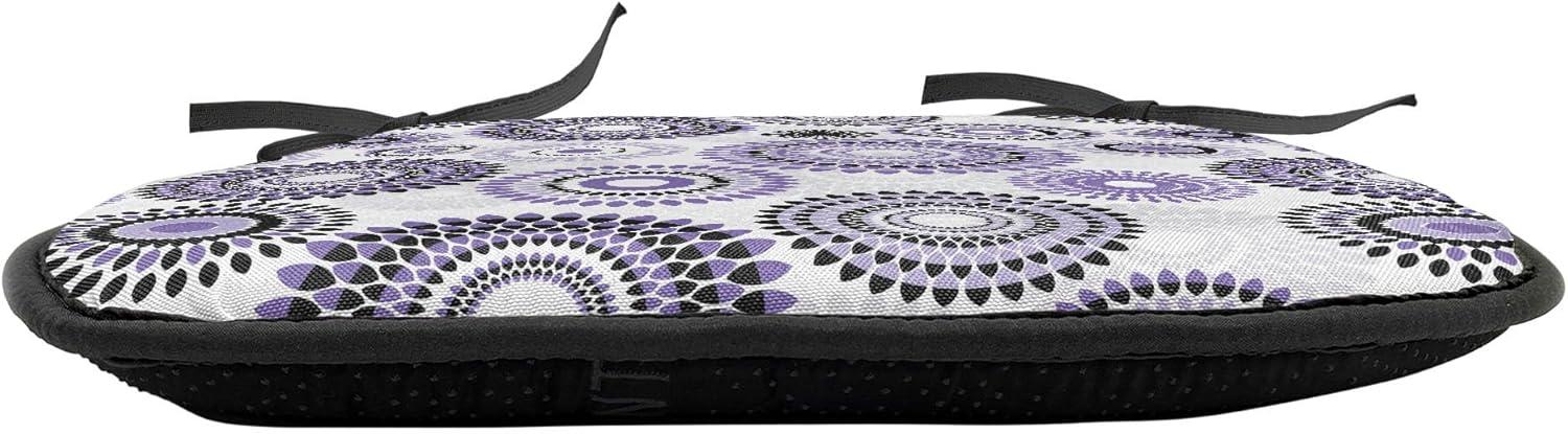 imageAmbesonne Valentines Chair Seating Cushion Set of 2 Arrows of Cupid Mythological Concepts Hearts with Love and Adoration Themes AntiSlip Seat Padding for Kitchen amp Patio 16x16 Black Red WhiteViolet Black White