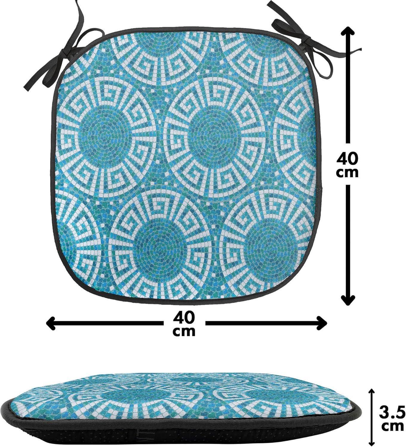 imageAmbesonne Valentines Chair Seating Cushion Set of 2 Arrows of Cupid Mythological Concepts Hearts with Love and Adoration Themes AntiSlip Seat Padding for Kitchen amp Patio 16x16 Black Red WhiteBlue Green White