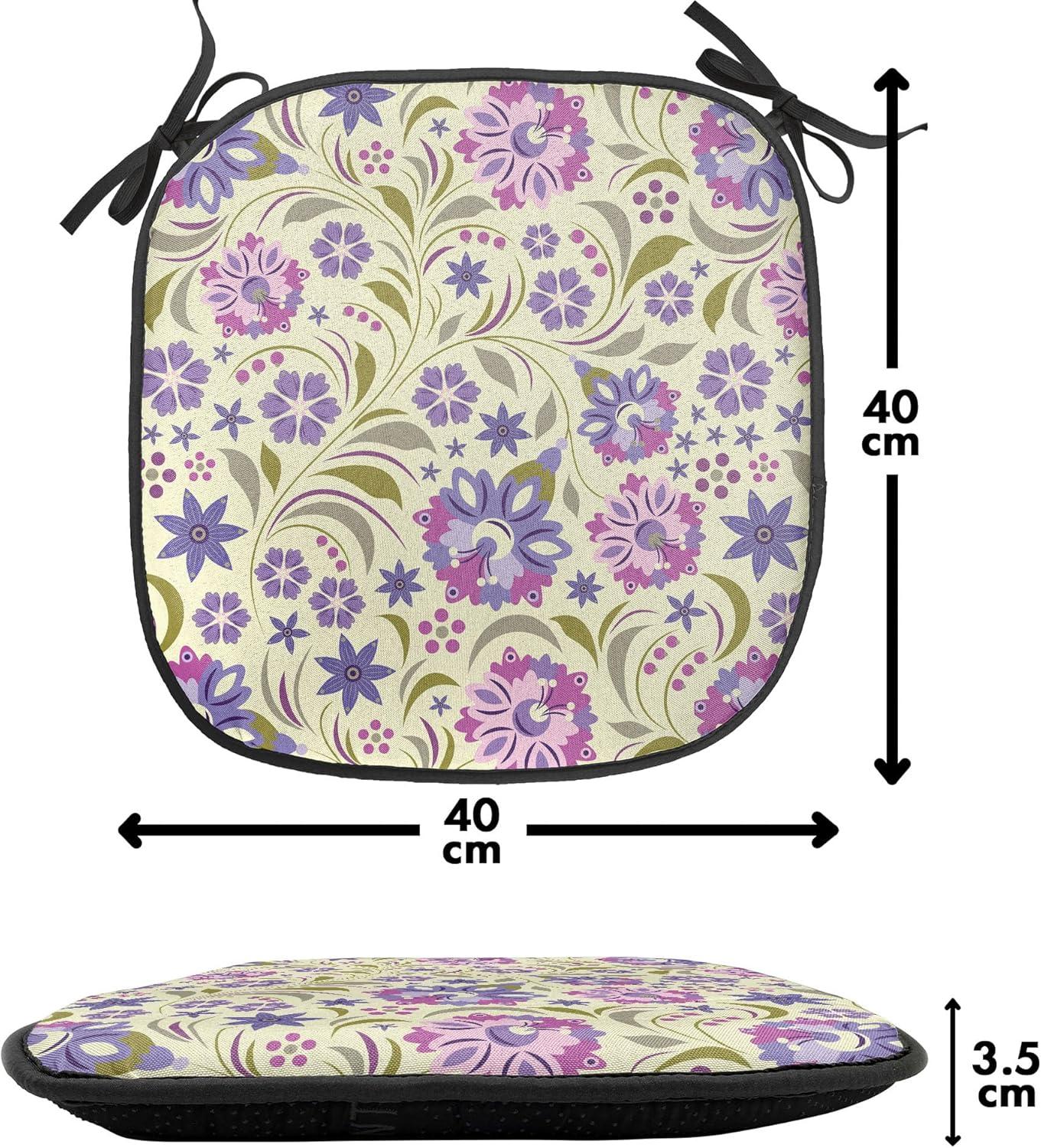 imageAmbesonne Valentines Chair Seating Cushion Set of 2 Arrows of Cupid Mythological Concepts Hearts with Love and Adoration Themes AntiSlip Seat Padding for Kitchen amp Patio 16x16 Black Red WhitePale Green Lavender