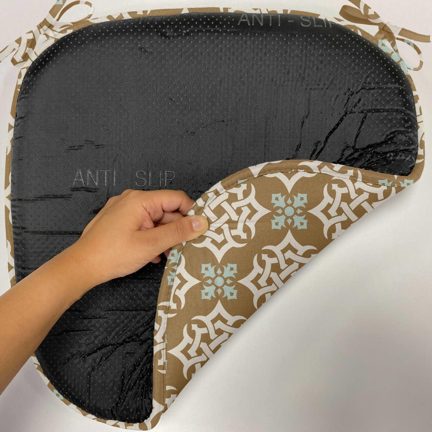 imageAmbesonne Valentines Chair Seating Cushion Set of 2 Arrows of Cupid Mythological Concepts Hearts with Love and Adoration Themes AntiSlip Seat Padding for Kitchen amp Patio 16x16 Black Red WhitePale Brown Pale Blue