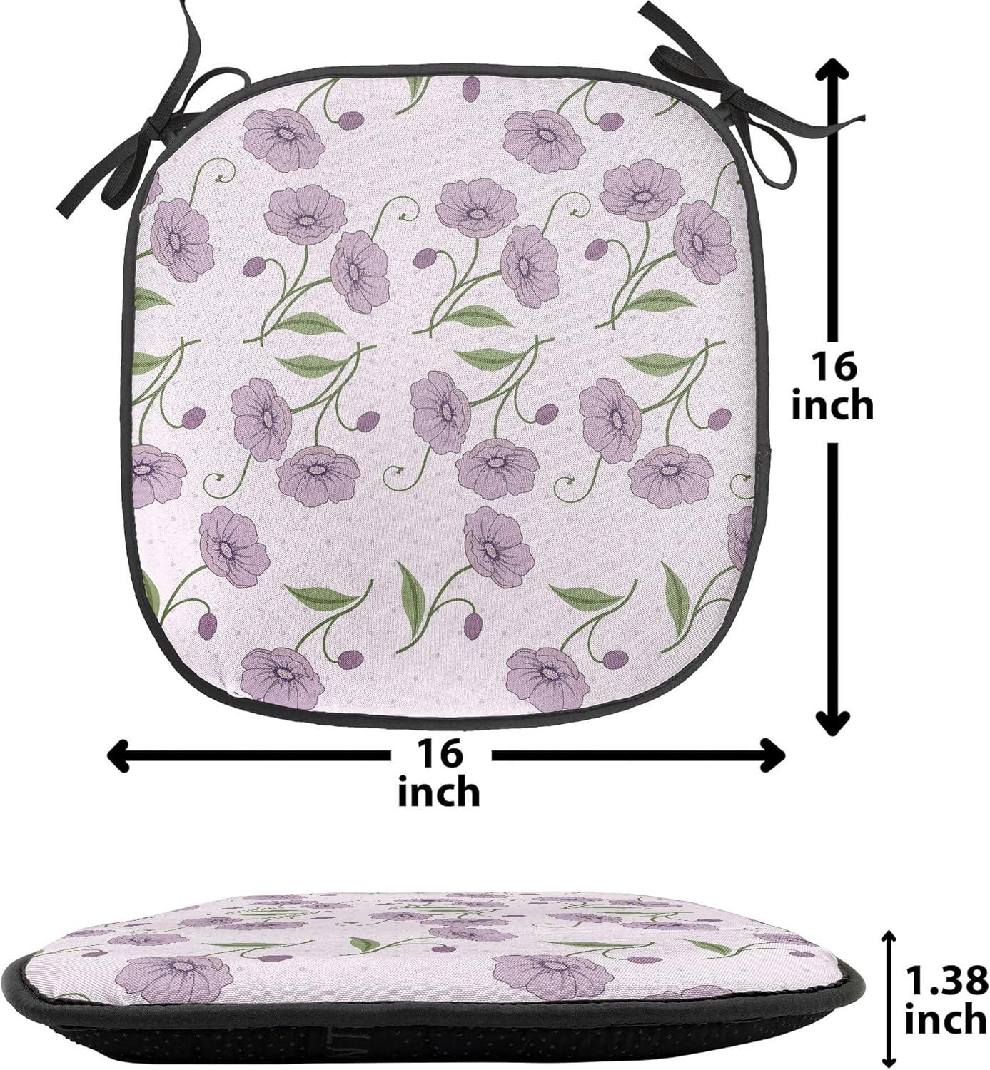 imageAmbesonne Valentines Chair Seating Cushion Set of 2 Arrows of Cupid Mythological Concepts Hearts with Love and Adoration Themes AntiSlip Seat Padding for Kitchen amp Patio 16x16 Black Red WhiteMauve Green