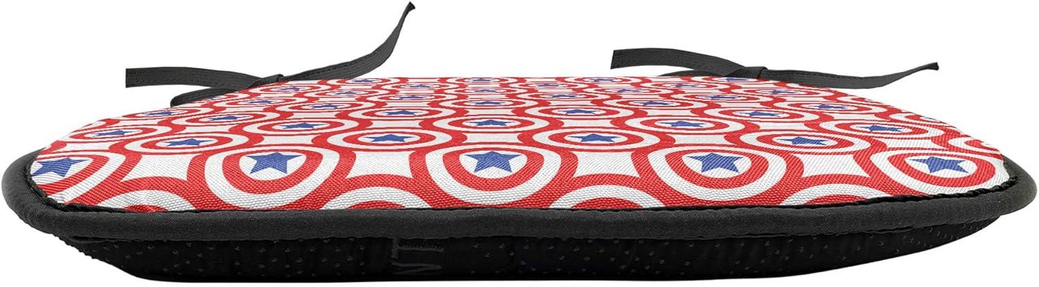 imageAmbesonne Valentines Chair Seating Cushion Set of 2 Arrows of Cupid Mythological Concepts Hearts with Love and Adoration Themes AntiSlip Seat Padding for Kitchen amp Patio 16x16 Black Red WhiteRoyal Blue Red White
