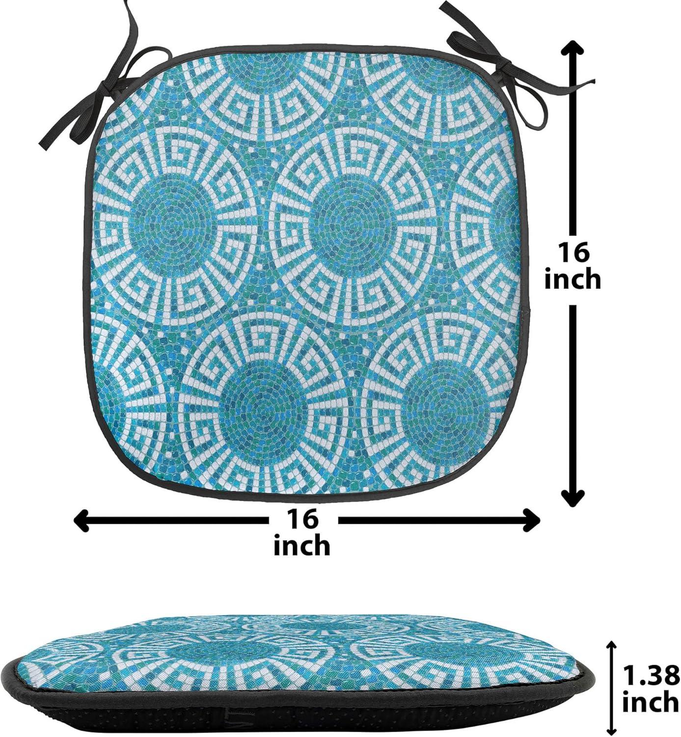 imageAmbesonne Valentines Chair Seating Cushion Set of 2 Arrows of Cupid Mythological Concepts Hearts with Love and Adoration Themes AntiSlip Seat Padding for Kitchen amp Patio 16x16 Black Red WhiteBlue Green White