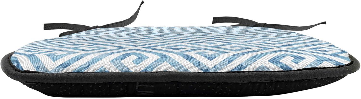imageAmbesonne Valentines Chair Seating Cushion Set of 2 Arrows of Cupid Mythological Concepts Hearts with Love and Adoration Themes AntiSlip Seat Padding for Kitchen amp Patio 16x16 Black Red WhitePale Blue and White