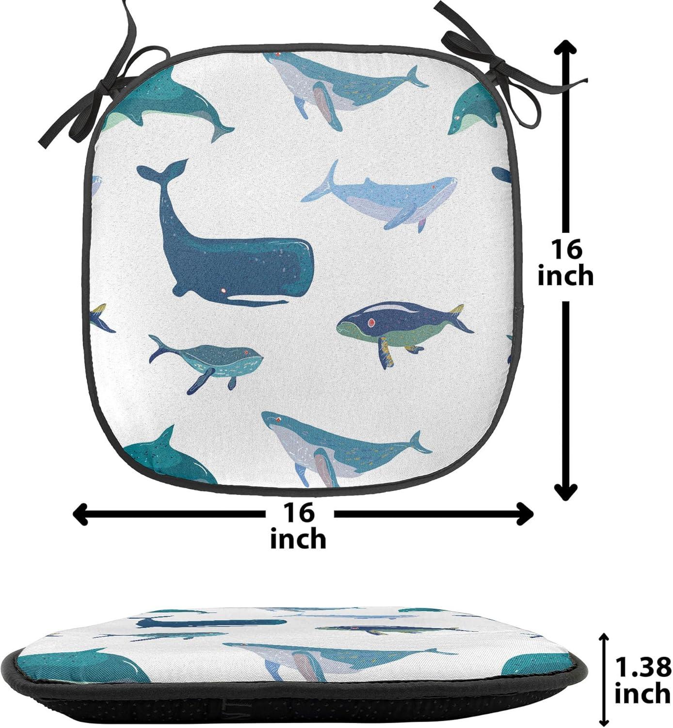 imageAmbesonne Valentines Chair Seating Cushion Set of 2 Arrows of Cupid Mythological Concepts Hearts with Love and Adoration Themes AntiSlip Seat Padding for Kitchen amp Patio 16x16 Black Red WhiteTeal Dark Blue White