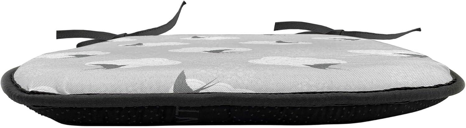 imageAmbesonne Valentines Chair Seating Cushion Set of 2 Arrows of Cupid Mythological Concepts Hearts with Love and Adoration Themes AntiSlip Seat Padding for Kitchen amp Patio 16x16 Black Red WhiteGrey Pale Grey White