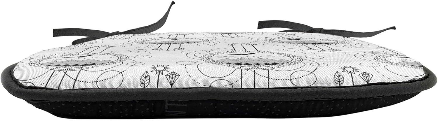 imageAmbesonne Valentines Chair Seating Cushion Set of 2 Arrows of Cupid Mythological Concepts Hearts with Love and Adoration Themes AntiSlip Seat Padding for Kitchen amp Patio 16x16 Black Red WhiteBlack White Pale Grey