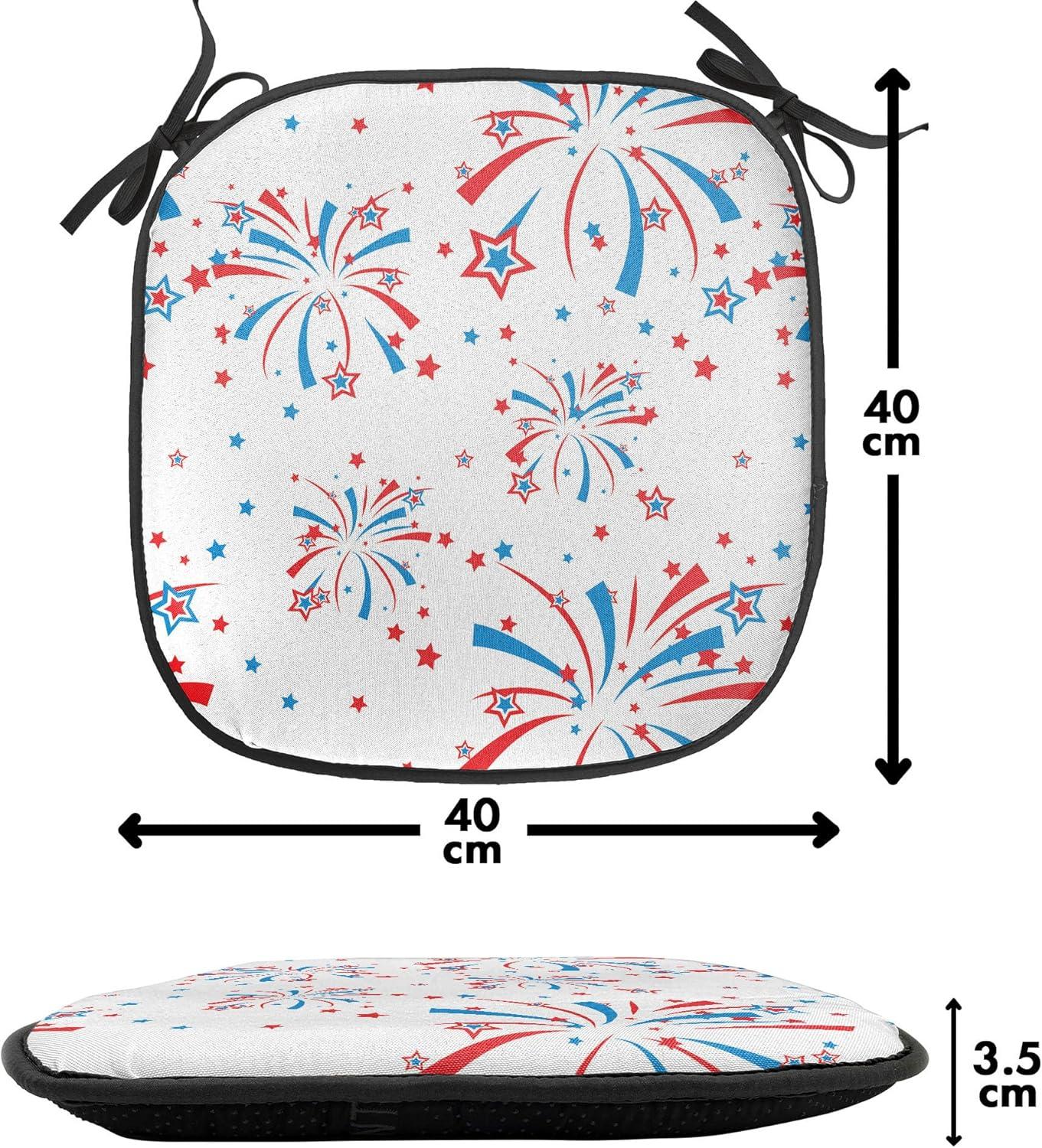 imageAmbesonne Valentines Chair Seating Cushion Set of 2 Arrows of Cupid Mythological Concepts Hearts with Love and Adoration Themes AntiSlip Seat Padding for Kitchen amp Patio 16x16 Black Red WhiteRed White Blue