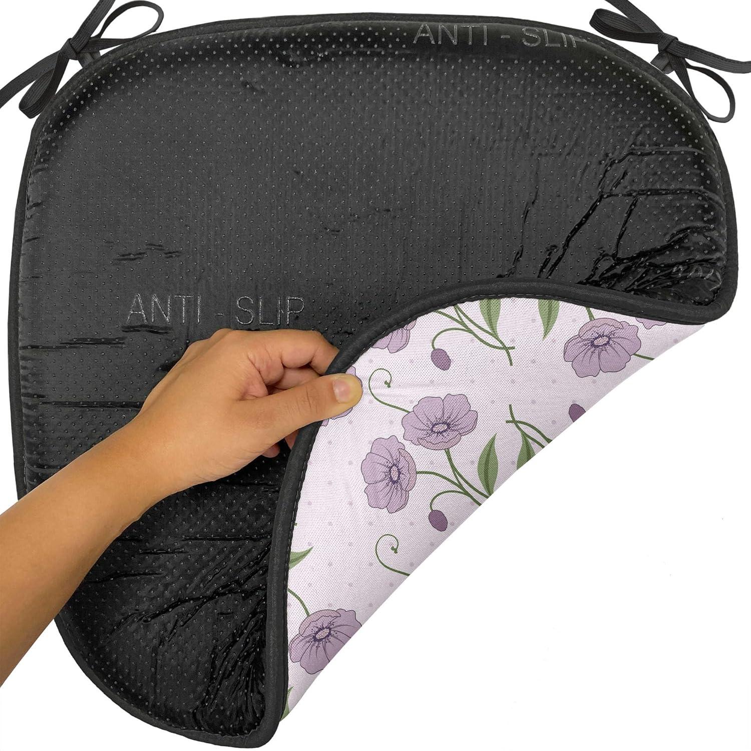 imageAmbesonne Valentines Chair Seating Cushion Set of 2 Arrows of Cupid Mythological Concepts Hearts with Love and Adoration Themes AntiSlip Seat Padding for Kitchen amp Patio 16x16 Black Red WhiteMauve Green
