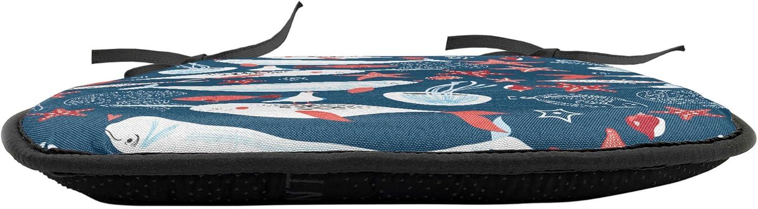 imageAmbesonne Valentines Chair Seating Cushion Set of 2 Arrows of Cupid Mythological Concepts Hearts with Love and Adoration Themes AntiSlip Seat Padding for Kitchen amp Patio 16x16 Black Red WhiteRoyal Blue Pale Blue