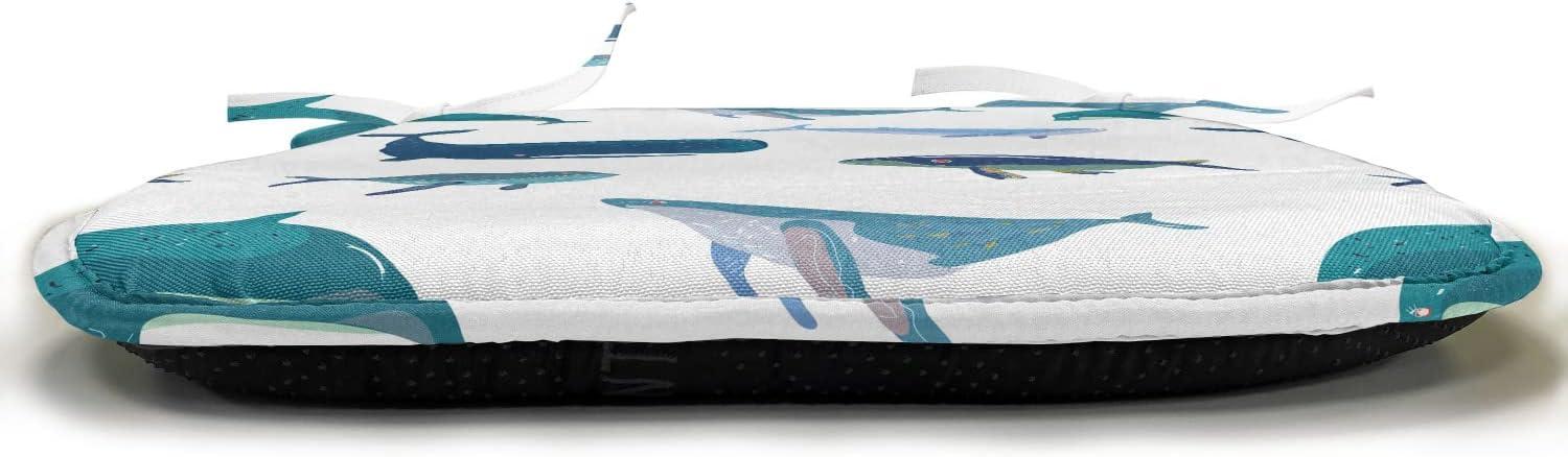 imageAmbesonne Valentines Chair Seating Cushion Set of 2 Arrows of Cupid Mythological Concepts Hearts with Love and Adoration Themes AntiSlip Seat Padding for Kitchen amp Patio 16x16 Black Red WhiteTeal Dark Blue White