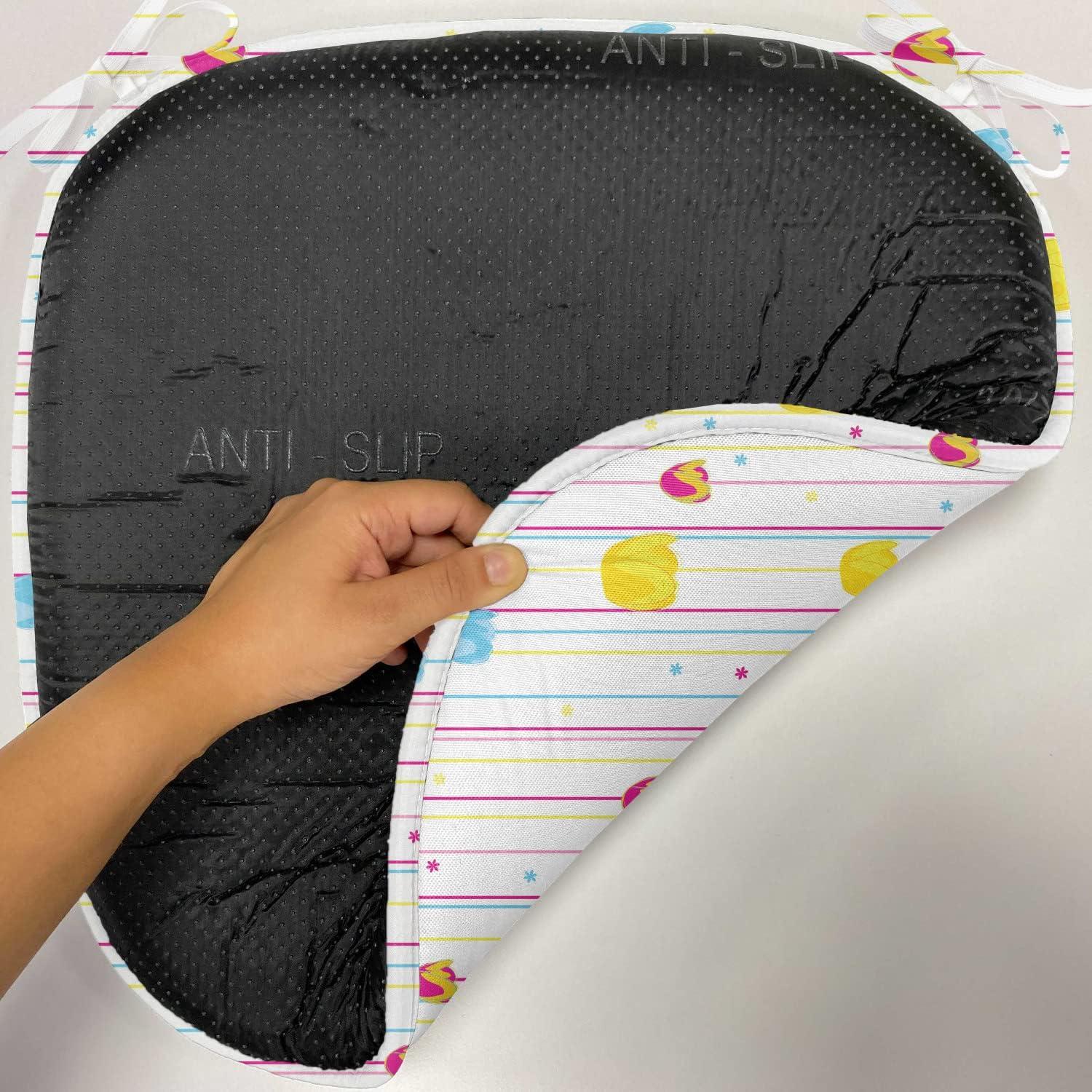 imageAmbesonne Valentines Chair Seating Cushion Set of 2 Arrows of Cupid Mythological Concepts Hearts with Love and Adoration Themes AntiSlip Seat Padding for Kitchen amp Patio 16x16 Black Red WhitePink Yellow Pale Blue