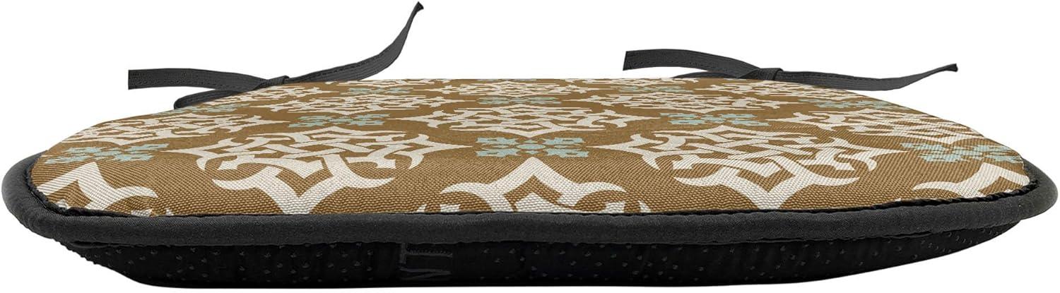 imageAmbesonne Valentines Chair Seating Cushion Set of 2 Arrows of Cupid Mythological Concepts Hearts with Love and Adoration Themes AntiSlip Seat Padding for Kitchen amp Patio 16x16 Black Red WhitePale Brown Pale Blue