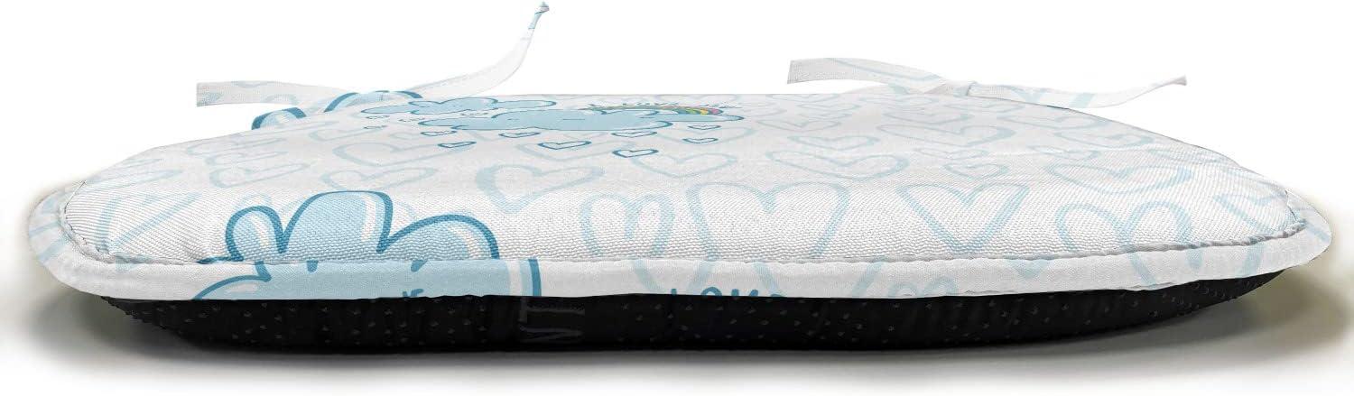 imageAmbesonne Valentines Chair Seating Cushion Set of 2 Arrows of Cupid Mythological Concepts Hearts with Love and Adoration Themes AntiSlip Seat Padding for Kitchen amp Patio 16x16 Black Red WhitePale Blue Multicolor