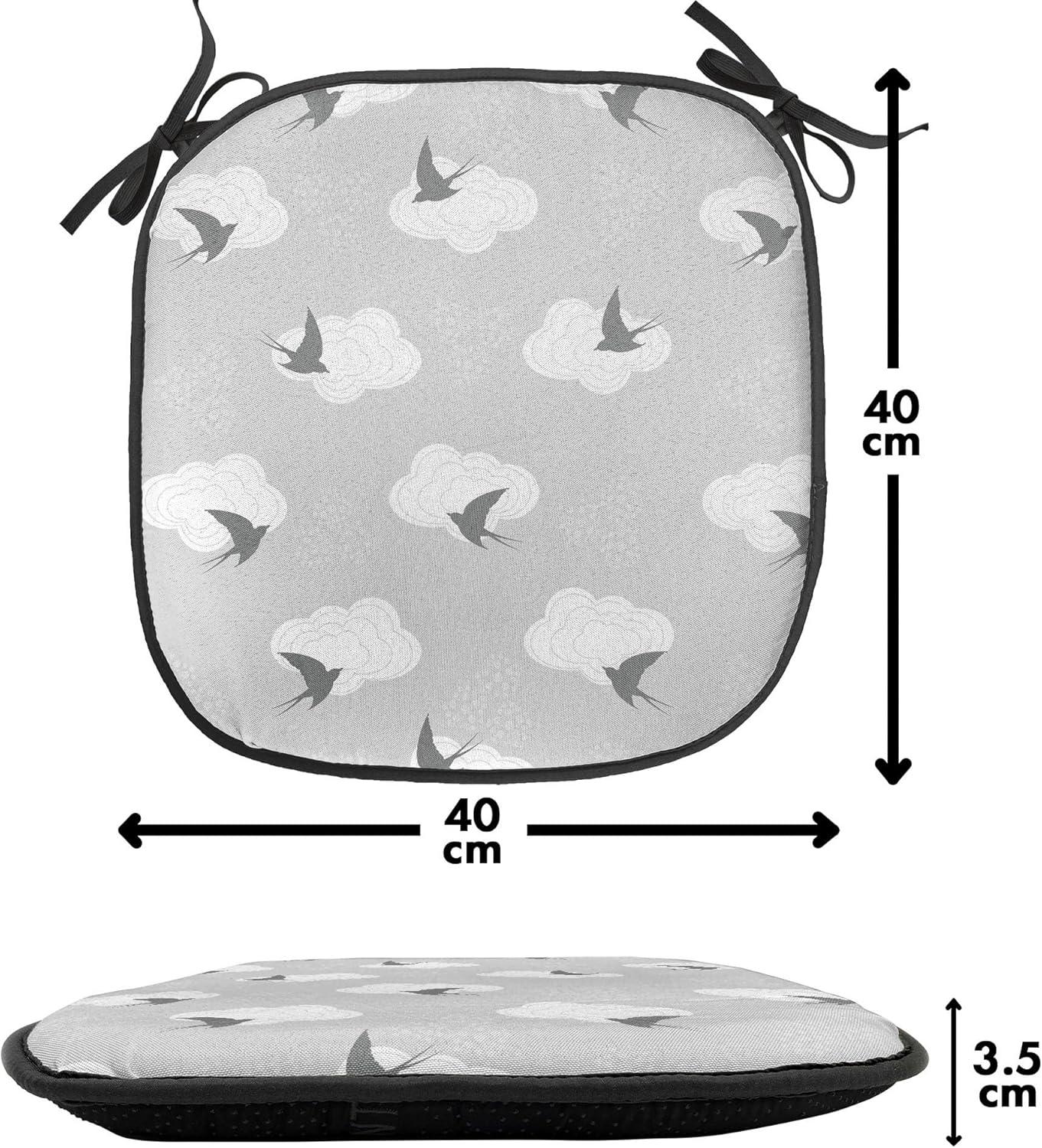 imageAmbesonne Valentines Chair Seating Cushion Set of 2 Arrows of Cupid Mythological Concepts Hearts with Love and Adoration Themes AntiSlip Seat Padding for Kitchen amp Patio 16x16 Black Red WhiteGrey Pale Grey White