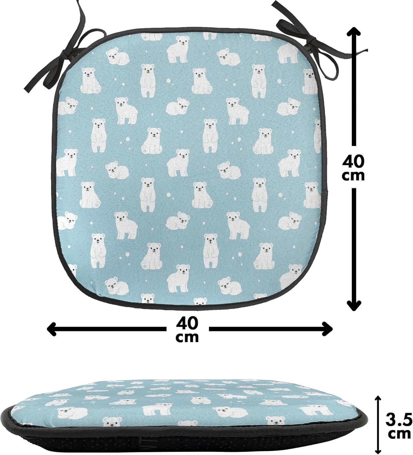 imageAmbesonne Valentines Chair Seating Cushion Set of 2 Arrows of Cupid Mythological Concepts Hearts with Love and Adoration Themes AntiSlip Seat Padding for Kitchen amp Patio 16x16 Black Red WhitePale Blue White Black