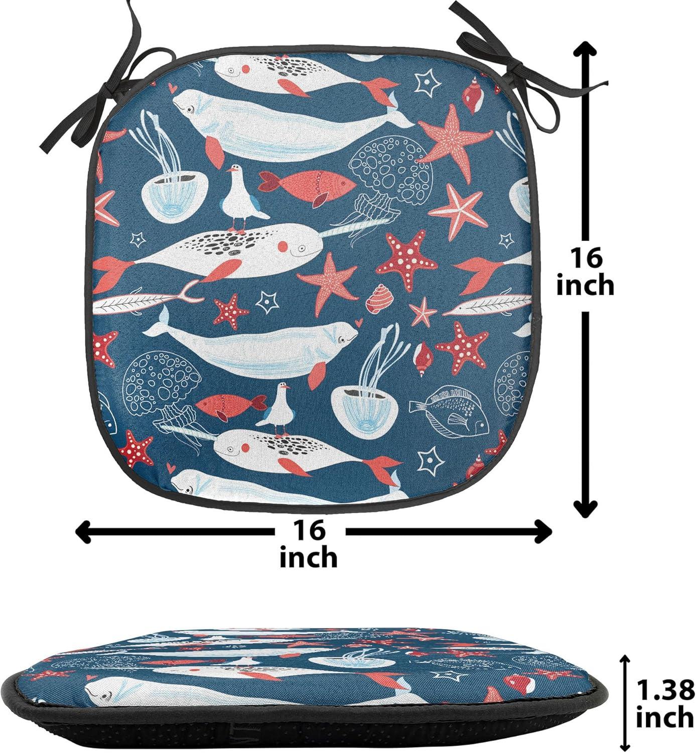 imageAmbesonne Valentines Chair Seating Cushion Set of 2 Arrows of Cupid Mythological Concepts Hearts with Love and Adoration Themes AntiSlip Seat Padding for Kitchen amp Patio 16x16 Black Red WhiteRoyal Blue Pale Blue