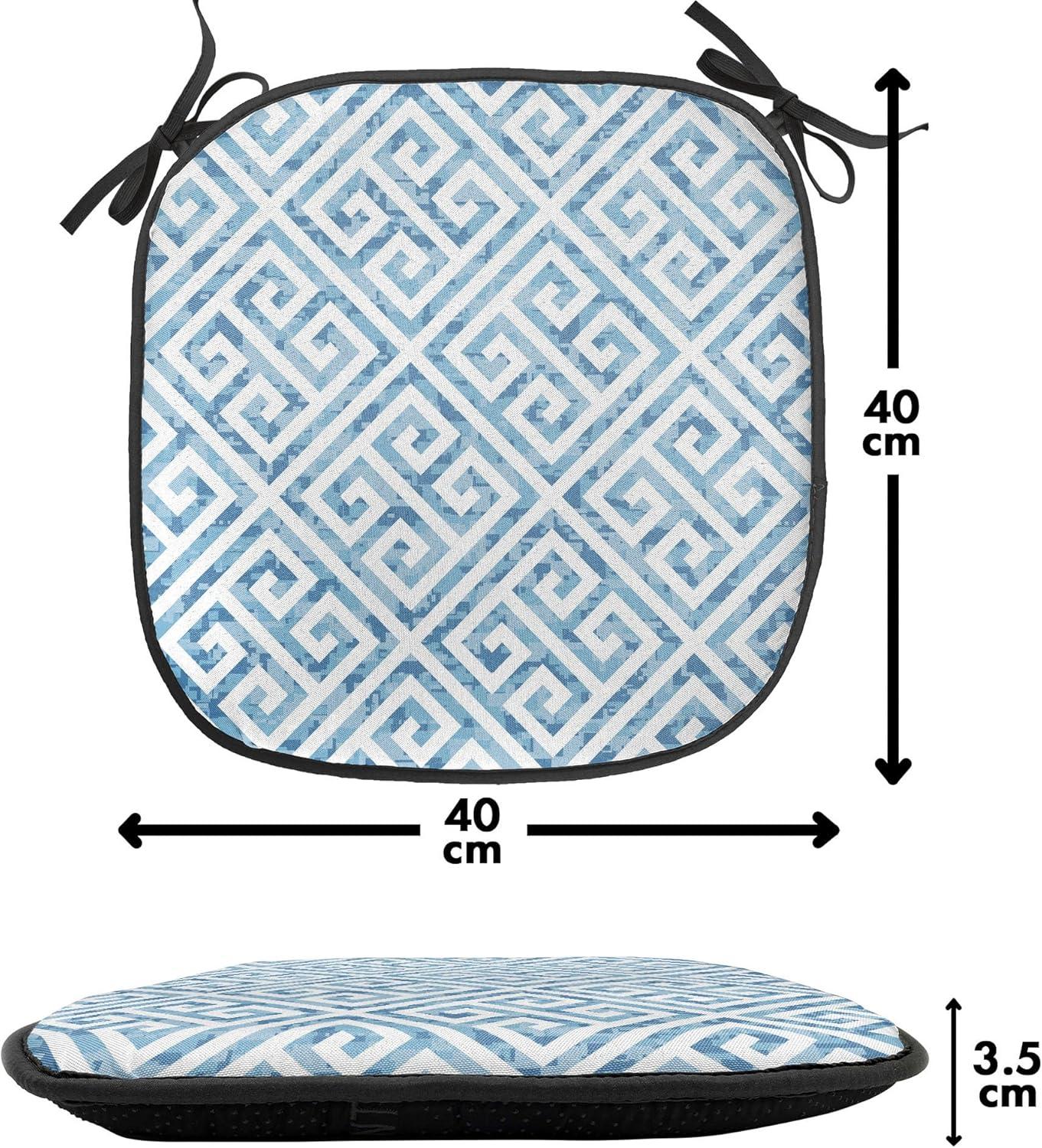 imageAmbesonne Valentines Chair Seating Cushion Set of 2 Arrows of Cupid Mythological Concepts Hearts with Love and Adoration Themes AntiSlip Seat Padding for Kitchen amp Patio 16x16 Black Red WhitePale Blue and White