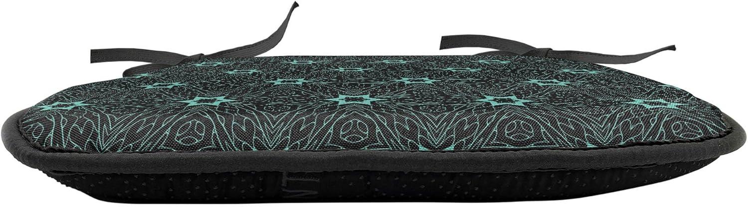 imageAmbesonne Valentines Chair Seating Cushion Set of 2 Arrows of Cupid Mythological Concepts Hearts with Love and Adoration Themes AntiSlip Seat Padding for Kitchen amp Patio 16x16 Black Red WhiteTurquoise Black