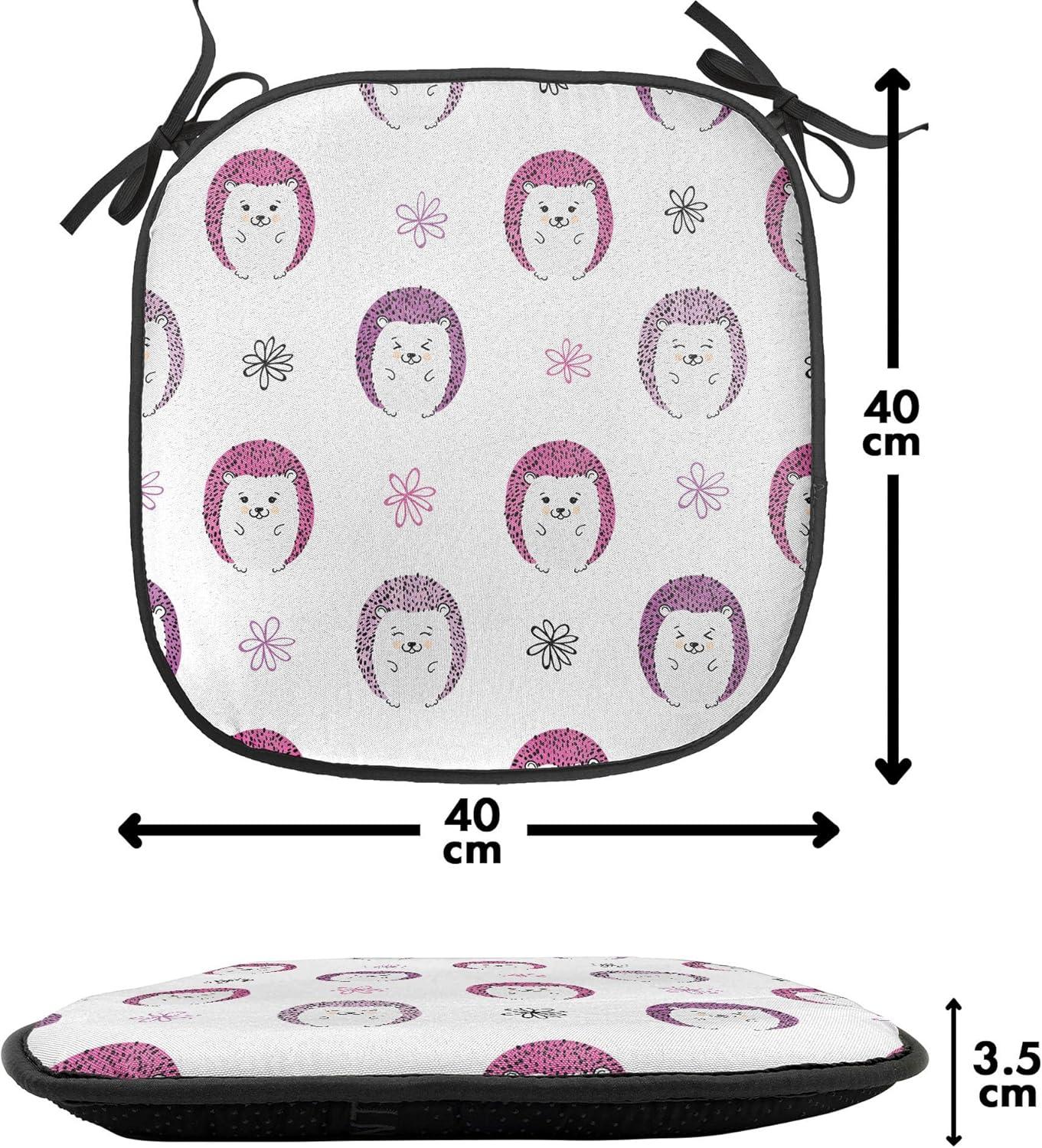 imageAmbesonne Valentines Day Chair Seating Cushion Heart of Love and Romance Hand Drawn Style Romantic Art AntiSlip Seat Padding for Kitchen amp Patio 16x16 Vermilion Pink WhitePink Lilac Black