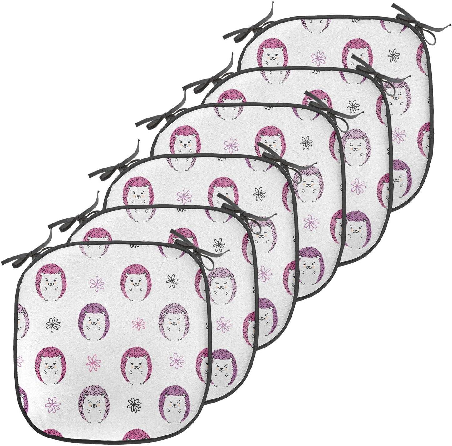 imageAmbesonne Valentines Day Chair Seating Cushion Heart of Love and Romance Hand Drawn Style Romantic Art AntiSlip Seat Padding for Kitchen amp Patio 16x16 Vermilion Pink WhitePink Lilac Black